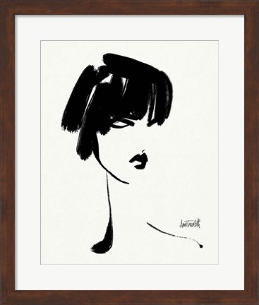 Framed Brush Portrait III Print