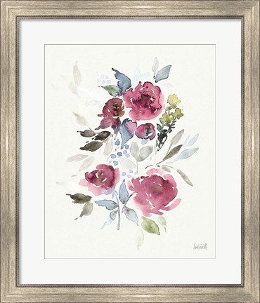 Framed Soft Bouquet I Print