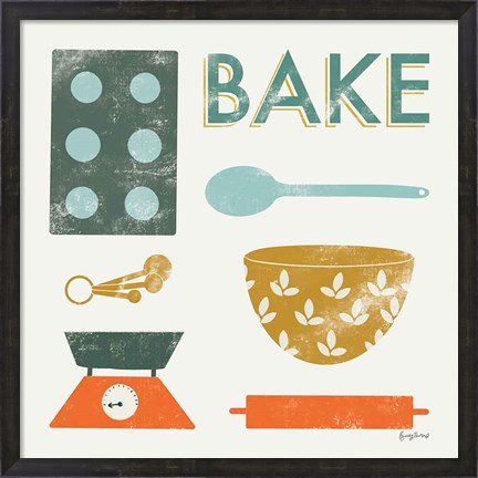 Framed Retro Kitchen II Print