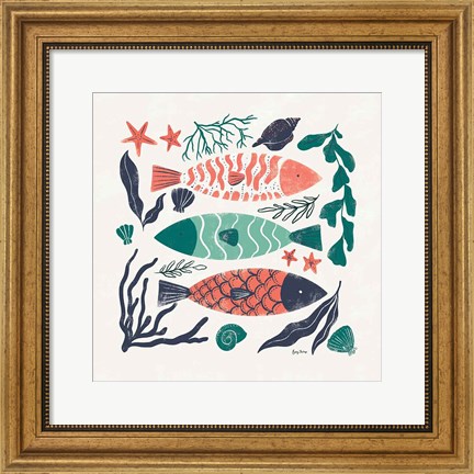 Framed Coastal Reef I Print