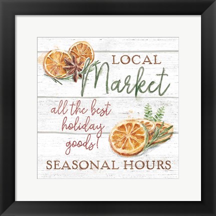 Framed Seasonal Market VII Print