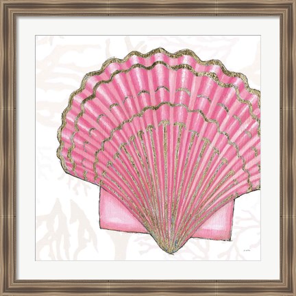 Framed Shimmering Shells V Print