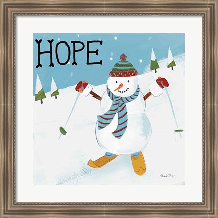 Framed Snowman Snowday V Print