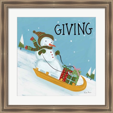 Framed Snowman Snowday II Print