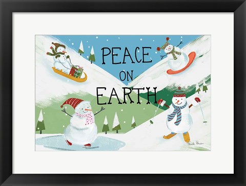 Framed Snowman Snowday I Print