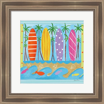 Framed Beach Living V Print