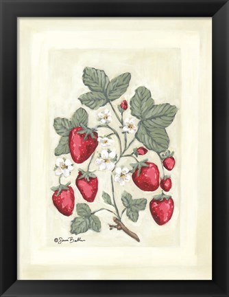 Framed Sweet Summer Strawberries I Print