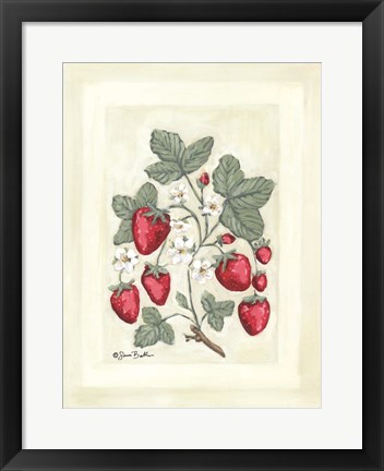 Framed Sweet Summer Strawberries I Print