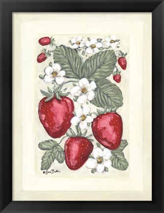 Framed Sweet Summer Strawberries II Print