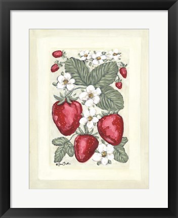 Framed Sweet Summer Strawberries II Print