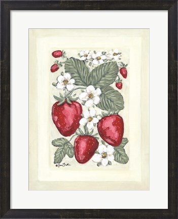 Framed Sweet Summer Strawberries II Print