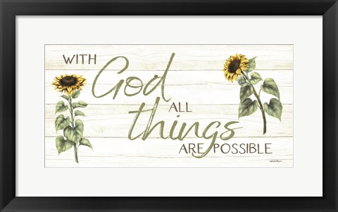 Framed With God All Things Are Possible Print