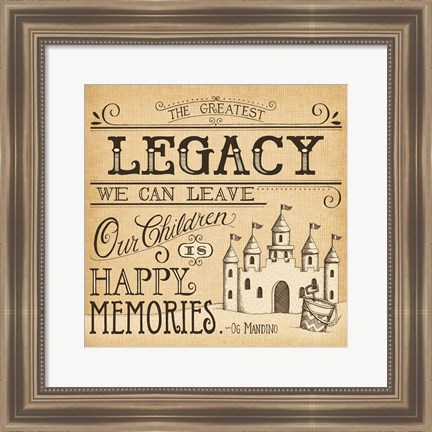 Framed Happy Memories Print