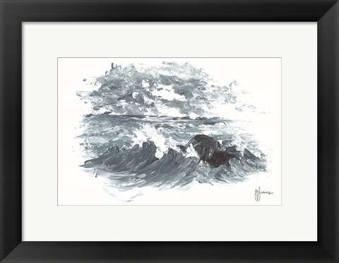 Framed Crashing Waves Print