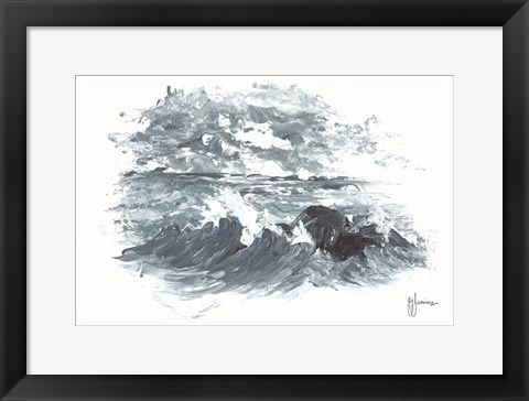 Framed Crashing Waves Print