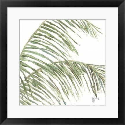 Framed Two Palm Fronds I Print