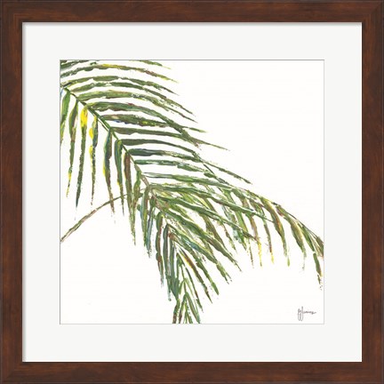 Framed Two Palm Fronds II Print