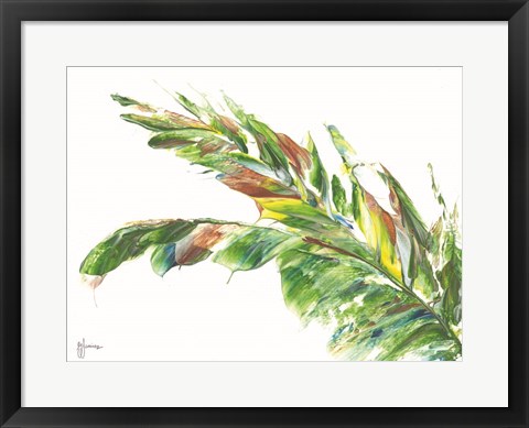 Framed Palm Leaves Vivid Print