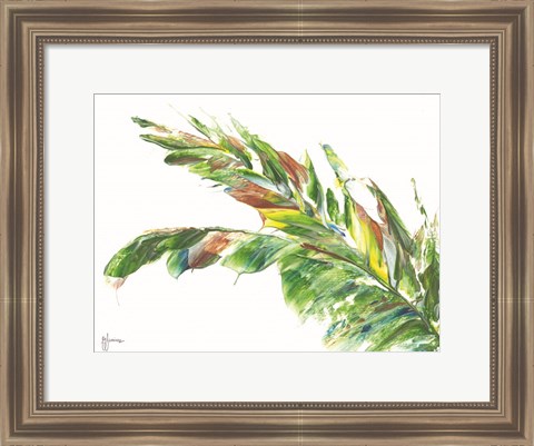 Framed Palm Leaves Vivid Print