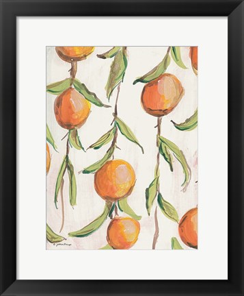 Framed Orange Branch Print