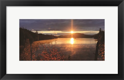 Framed Saranac Lake Sunset Print