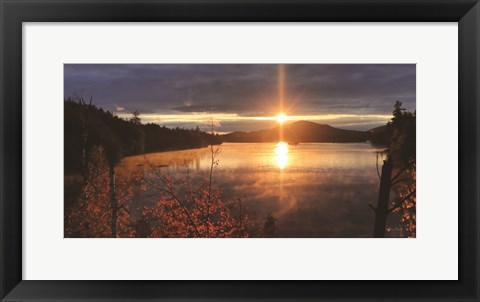 Framed Saranac Lake Sunset Print