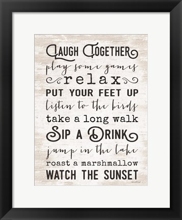 Framed Cabin Rules Print