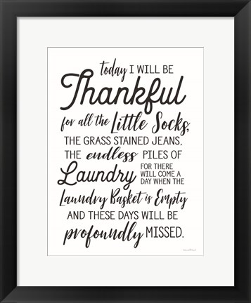 Framed Laundry Blessings I Print