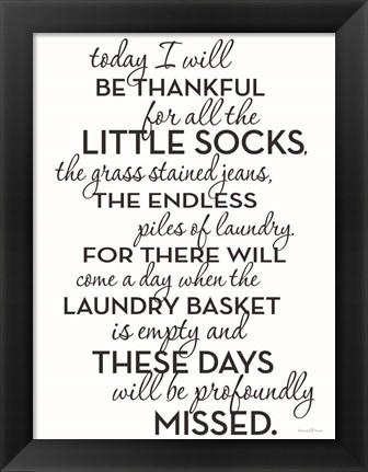 Framed Laundry Blessings II Print