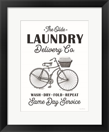 Framed Laundry Delivery Co. Print