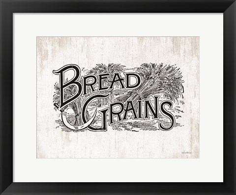 Framed Bread Grains Print