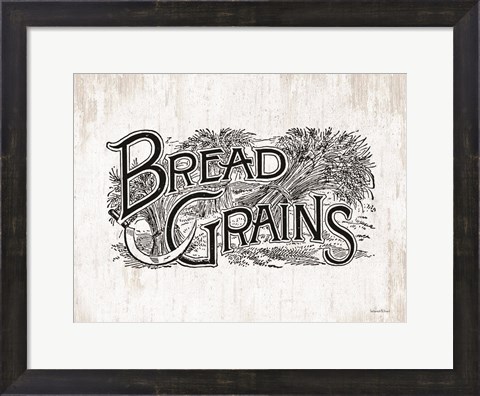 Framed Bread Grains Print