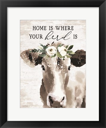 Framed Home is Where Your Herd Is Print