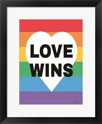 Framed Rainbow Love Wins Print