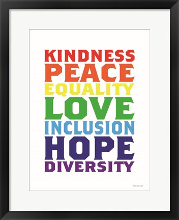 Framed Rainbow Equality Print