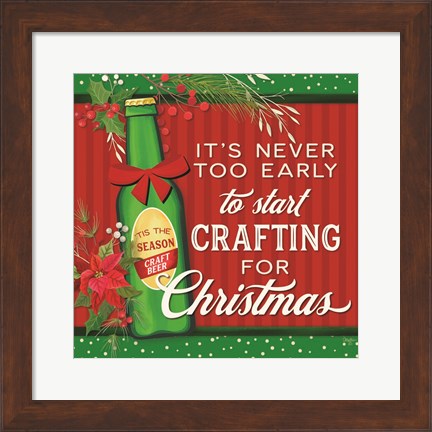 Framed Start Crafting for Christmas Print