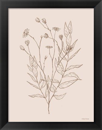 Framed Wildflower Drawing Print