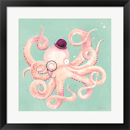 Framed Inquisitive Octopus Print