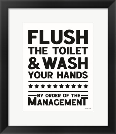 Framed Flush the Toilet Print