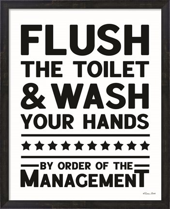 Framed Flush the Toilet Print