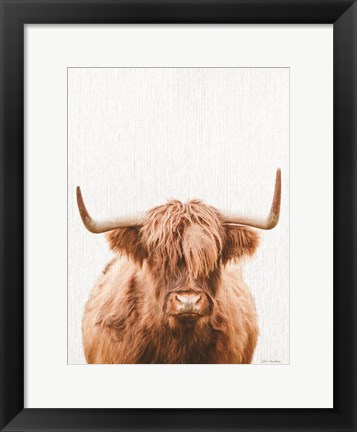 Framed Cow Portrait Print