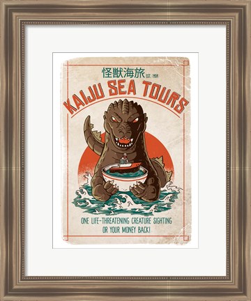 Framed Kaiju Sea Tours Print