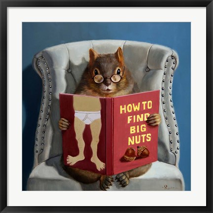 Framed Nut Collecting Print