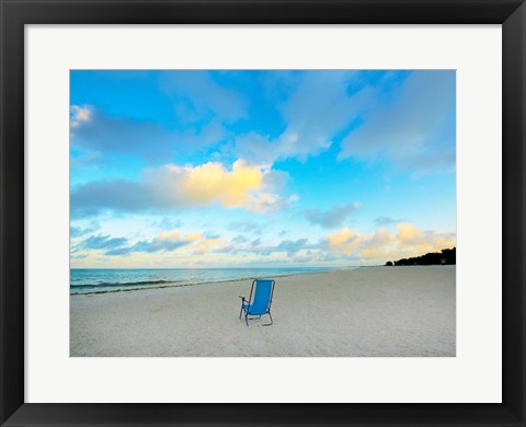 Framed Chair On Beach Print