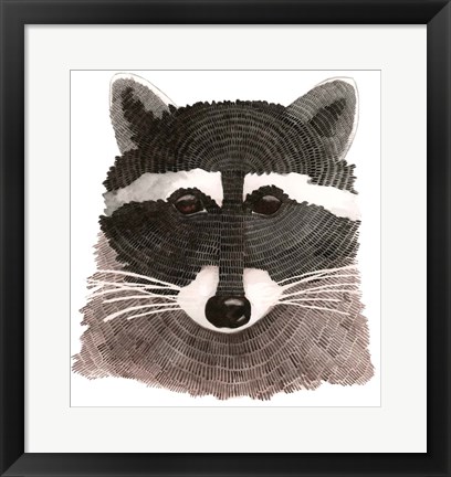 Framed Raccoon Print