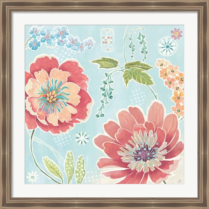 Framed Happy Meadow III Print