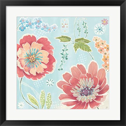 Framed Happy Meadow III Print