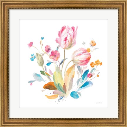 Framed Spring Tulips I Print