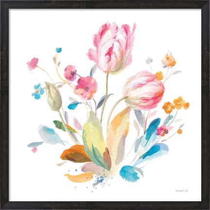 Framed Spring Tulips I Print