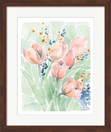 Framed Tulip Spray Print